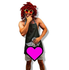 Cheeky Geeky “The OG” Funny Aprons for Women & Men – Durable Party Chef Apron with Plush Surprise, Hilarious French Maid, Waterproof & Adjustable Kitchen, Work, Painting & BBQ Apron