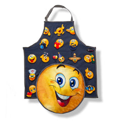 Cheeky Geeky “Eggplant” Funny Emoji Aprons for Women & Men – Durable Party Chef Apron with Plush Surprise, Hilarious French Maid, Waterproof & Adjustable Kitchen, Work, Painting & BBQ Apron