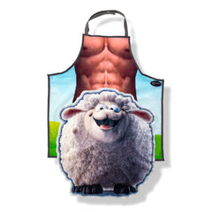 Cheeky Geeky “Funny Sheep” Funny Aprons for Women & Men – Durable Party Chef Apron with Plush Surprise, Hilarious French Maid, Waterproof & Adjustable Kitchen, Work, Painting & BBQ Apron