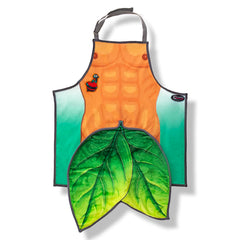 Cheeky Geeky “Adam & Eve” Funny Aprons for Women & Men – Durable Party Chef Apron with Plush Surprise, Hilarious French Maid, Waterproof & Adjustable Kitchen, Work, Painting & BBQ Apron