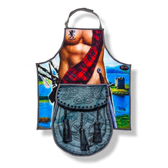 Cheeky Geeky “Scottish” Funny Aprons for Women & Men – Durable Party Chef Apron with Plush Surprise, Hilarious French Maid, Waterproof & Adjustable Kitchen, Work, Painting & BBQ Apron